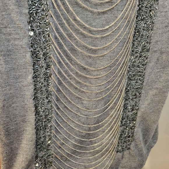 Charlotte Russe Beaded and Chains Adorned Tank Top - Picture 2 of 9